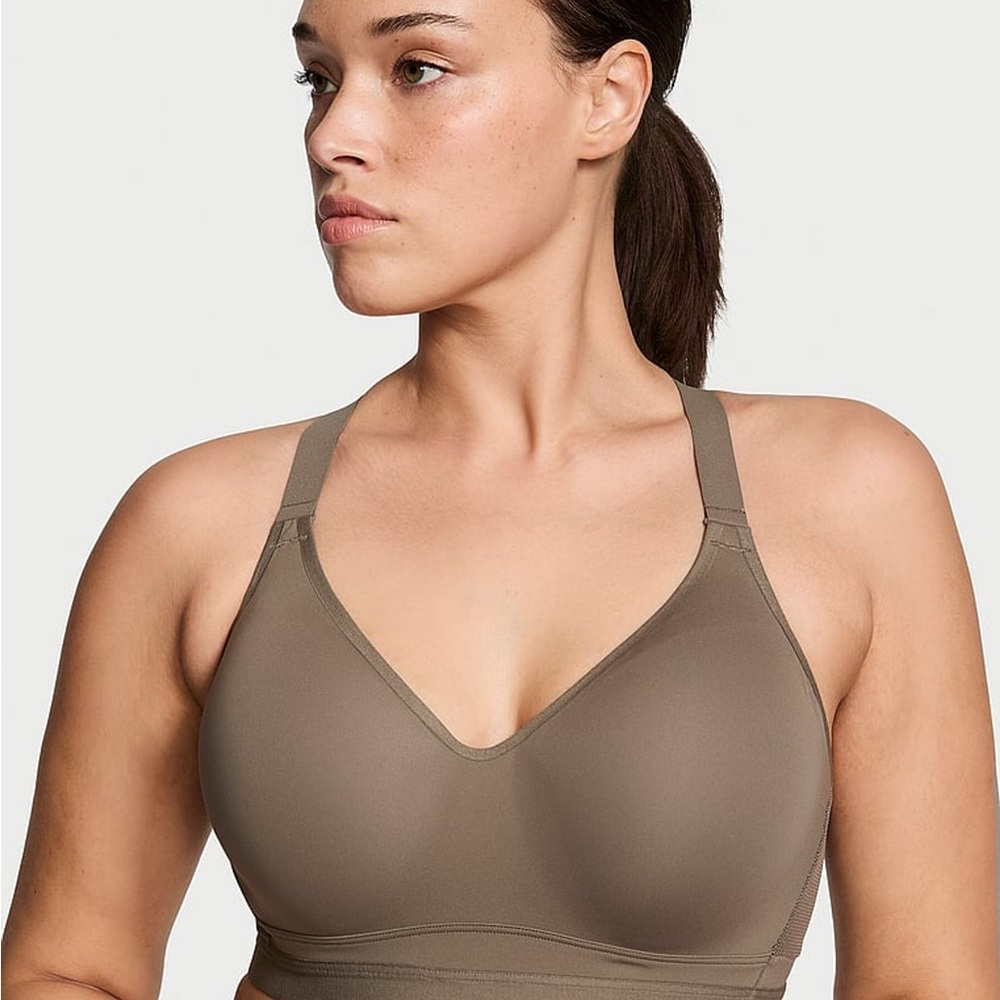 Victoria's Secret Wireless Taupe Sports Bra - Smooth Support